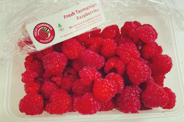 Raspberries Sealed Packed freshly