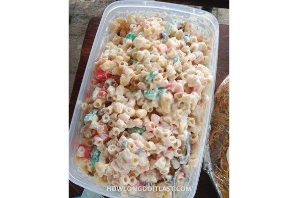 Macaroni Salad stored in airtight container for better shelf life